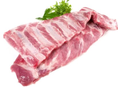 Costillas y espalda de cerdo